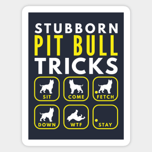 Stubborn Pit Bull Tricks - Dog Training Sticker